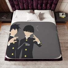 Load image into Gallery viewer, Mob Psycho 100 Shigeo Kageyama, Ritsu Kageyama Sherpa Blanket
