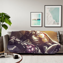 Load image into Gallery viewer, Saitama and Genos Sherpa Blanket
