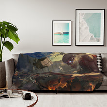 Load image into Gallery viewer, Mikasa Fighting With Armored Titan Sherpa Blanket
