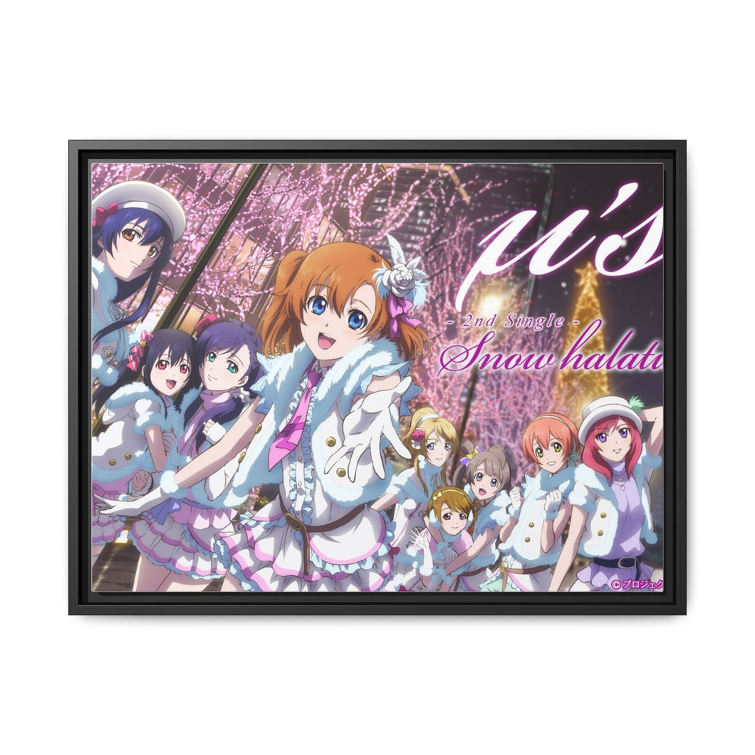 U's 2nd single- Snow Halation Canvas Framed Art Print
