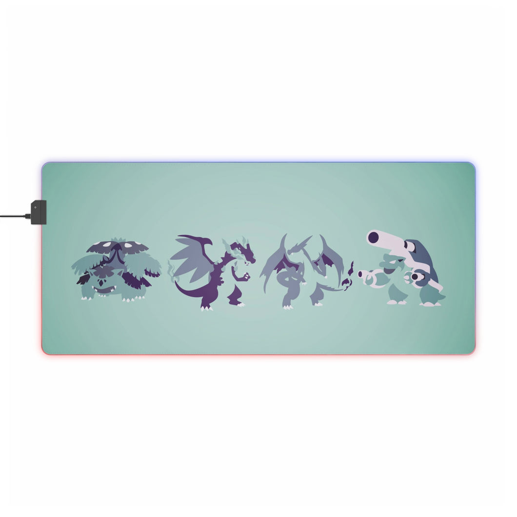 Gen I Starters Mega Evolutions RGB LED Mouse Pad (Desk Mat)