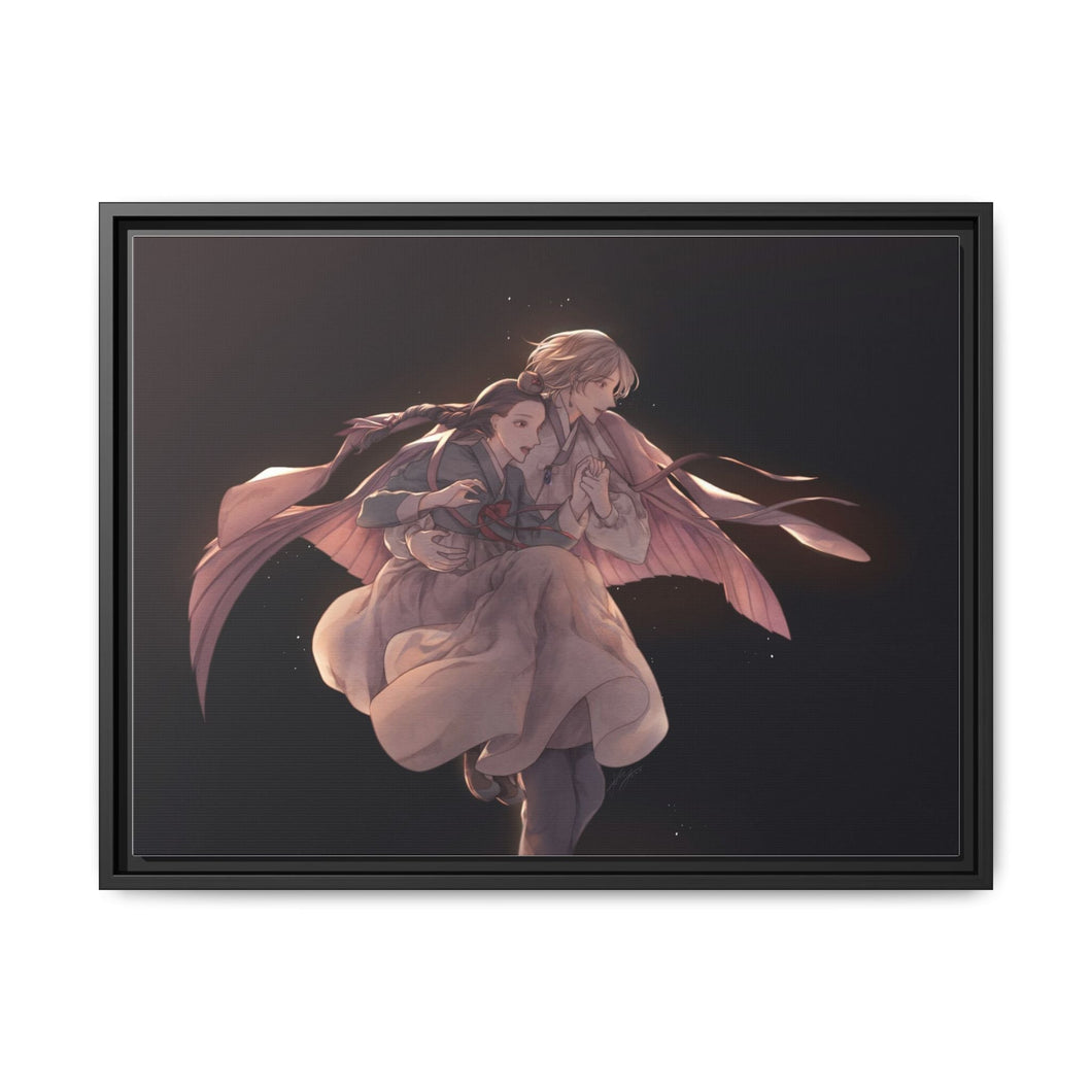 Anime Howl's Moving Castle Canvas Framed Art Print