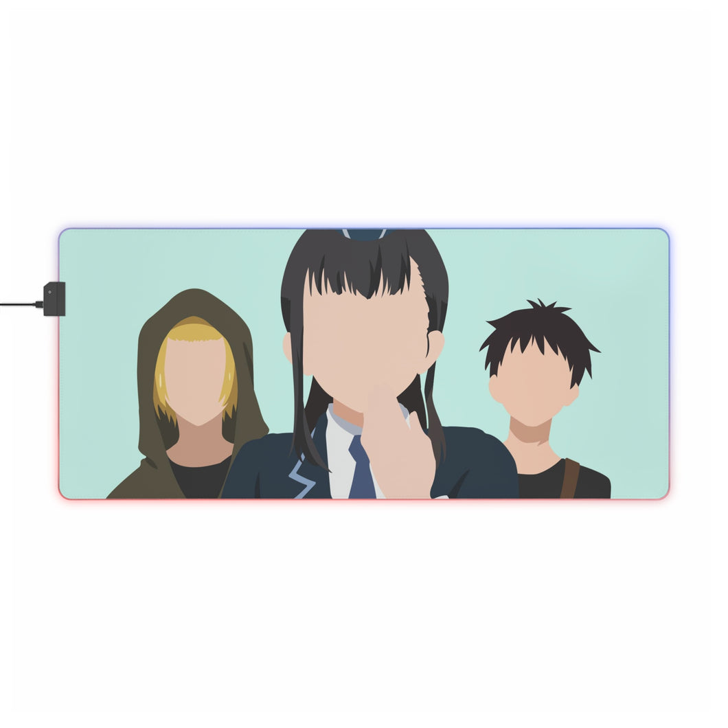 Fire Force Shinra Kusakabe, Arthur Boyle, Maki Oze RGB LED Mouse Pad (Desk Mat)