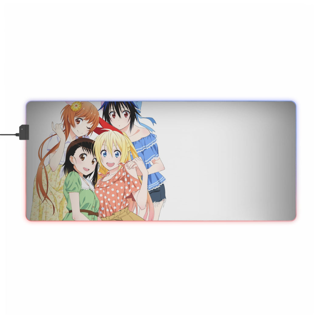 Nisekoi Chitoge Kirisaki, Kosaki Onodera, Seishirou Tsugumi, Marika Tachibana RGB LED Mouse Pad (Desk Mat)