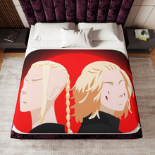 Load image into Gallery viewer, Mikey and Draken (Tokyo Revengers) Sherpa Blanket
