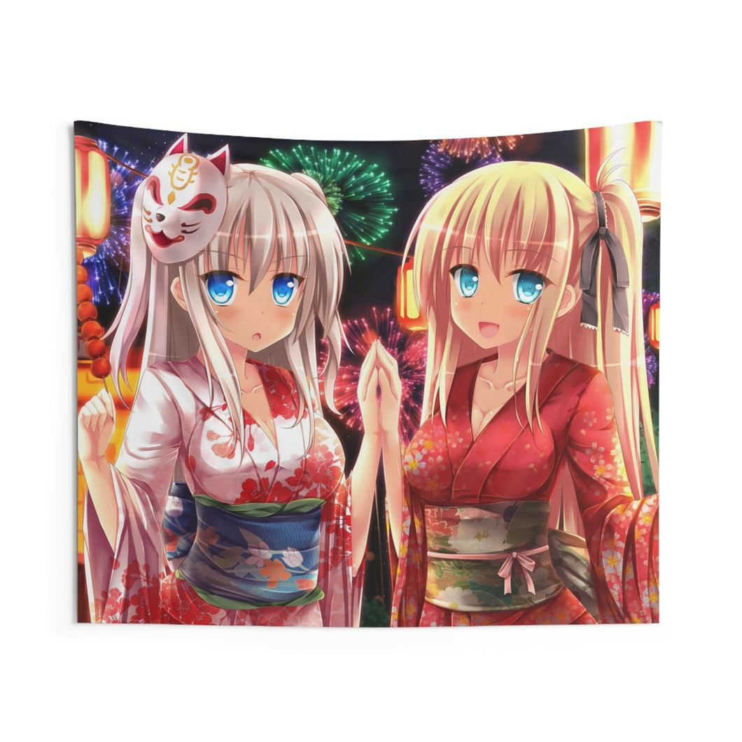 Nao Tomori  and Yusa Nishimori in yukata Indoor Wall Tapestry