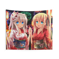 Nao Tomori  and Yusa Nishimori in yukata Indoor Wall Tapestry