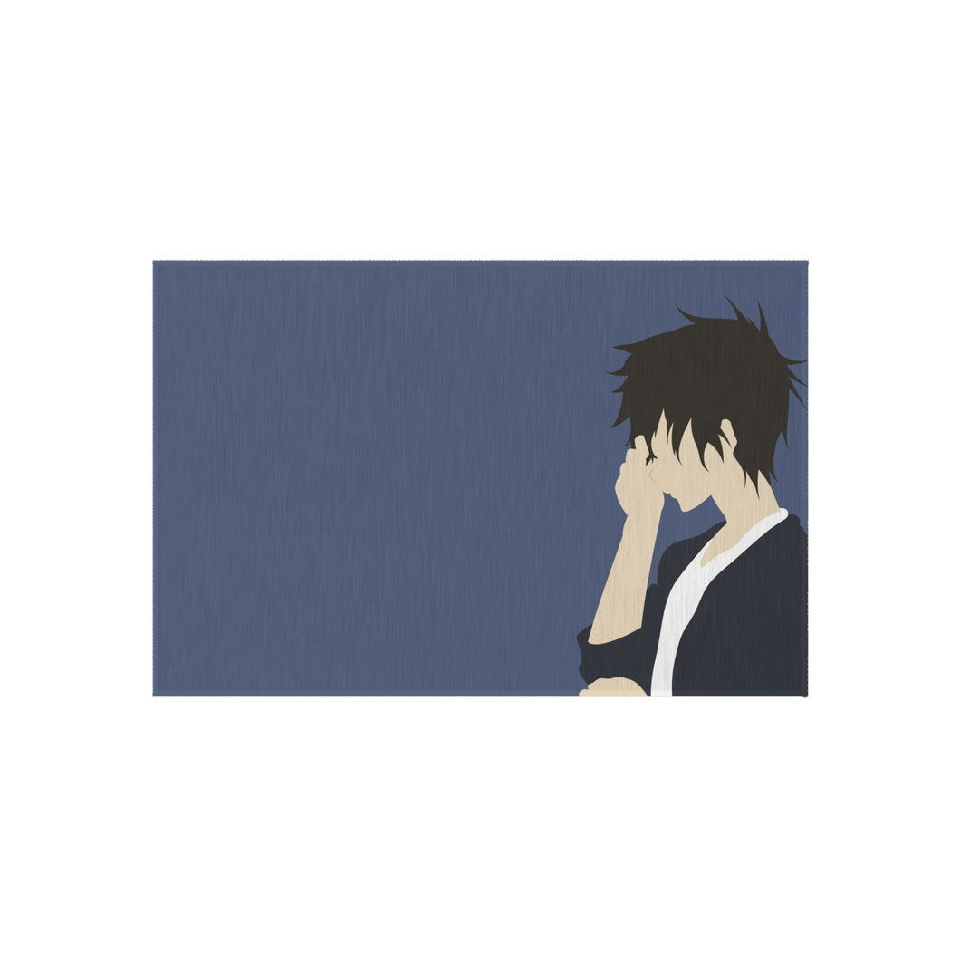 Hōtarō Oreki minimalist Rug