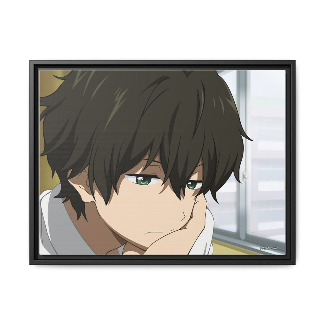 Hōtarō Oreki  Face Canvas Framed Art Print