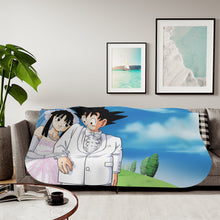 Load image into Gallery viewer, Goku and Chi-Chi Marriage Sherpa Blanket
