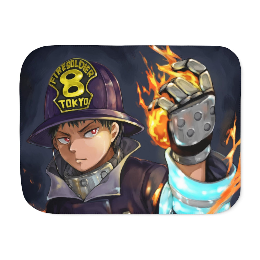 Fire Force Shinra Kusakabe Sherpa Blanket
