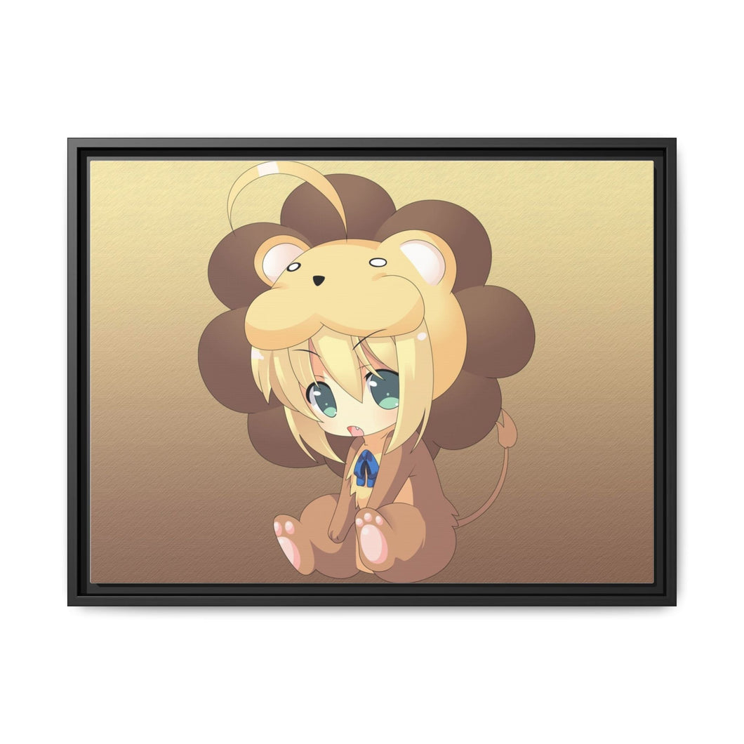 Saber Lily Chibi Canvas Framed Art Print