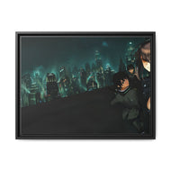 Shinoa, Yu & Yoichi At The Roof Canvas Framed Art Print