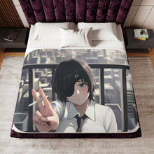 Load image into Gallery viewer, Chainsaw Man Sherpa Blanket
