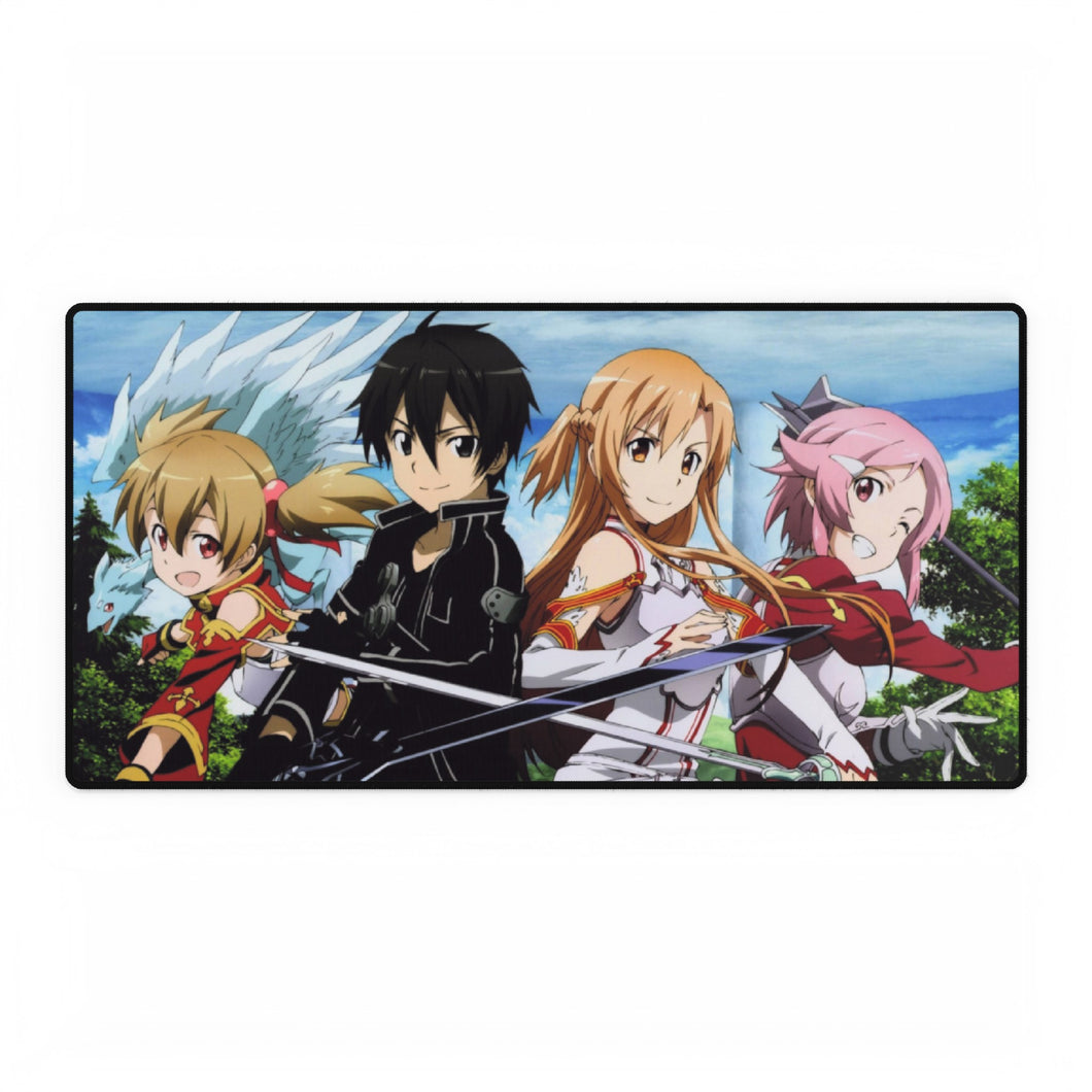 Silica,Kirito,Asuna and Lisbeth Mouse Pad (Desk Mat)
