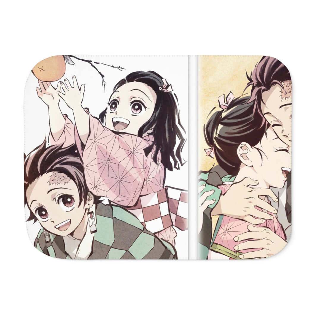 Anime Demon Slayer: Kimetsu no Yaiba Sherpa Blanket