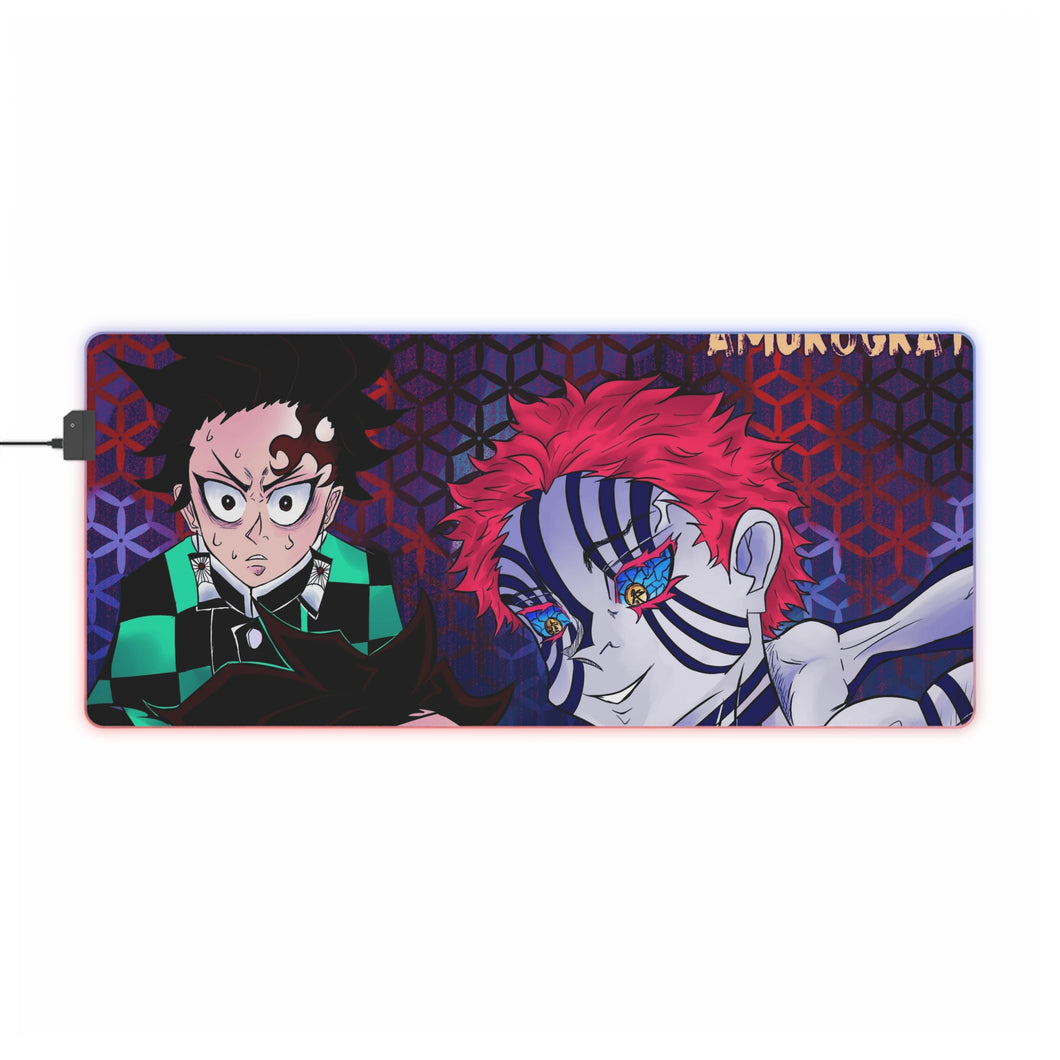Akaza (Demon Slayer: Kimetsu no Yaiba) RGB LED Mouse Pad (Desk Mat)