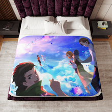 Load image into Gallery viewer, Anohana Meiko Honma, Jinta Yadomi, Naruko Anjou, Tetsudou Hisakawa, Chiriko Tsurumi Sherpa Blanket
