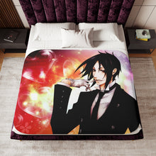 Load image into Gallery viewer, Black Butler Sherpa Blanket
