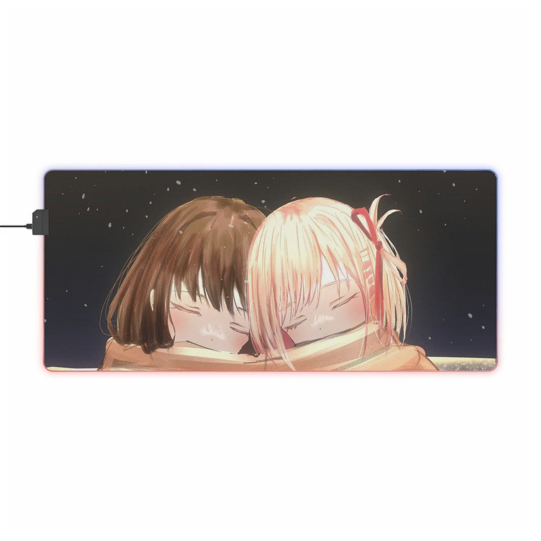Lycoris Recoil Takina Inoue, Chisato Nishikigi RGB LED Mouse Pad (Desk Mat)