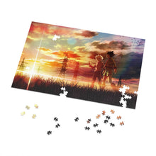 Load image into Gallery viewer, Gon and Killua walking at a beautiful sunset Jigsaw Puzzle
