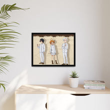 Load image into Gallery viewer, The Promised Neverland Ray, Norman, Emma Canvas Framed Art Print
