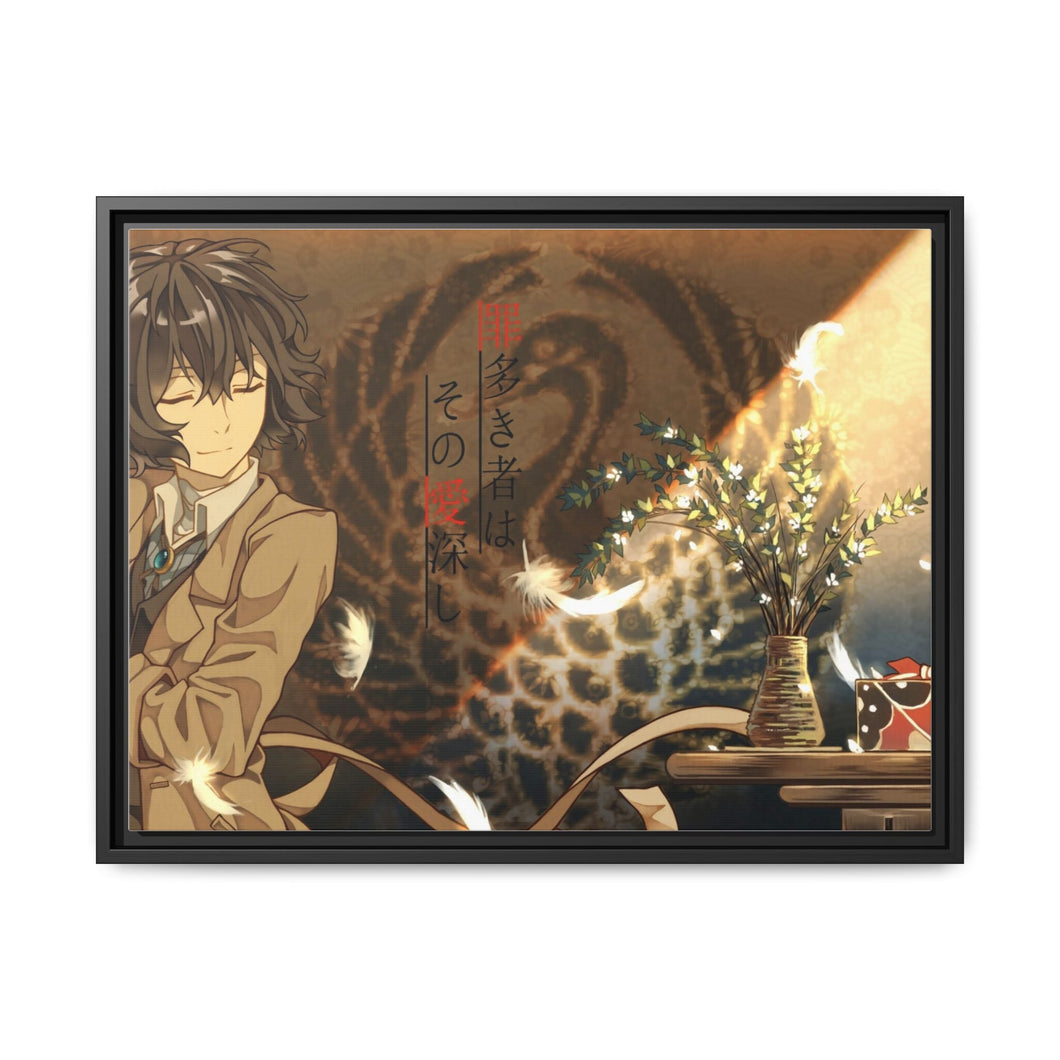 Bungou Stray Dogs Osamu Dazai Canvas Framed Art Print