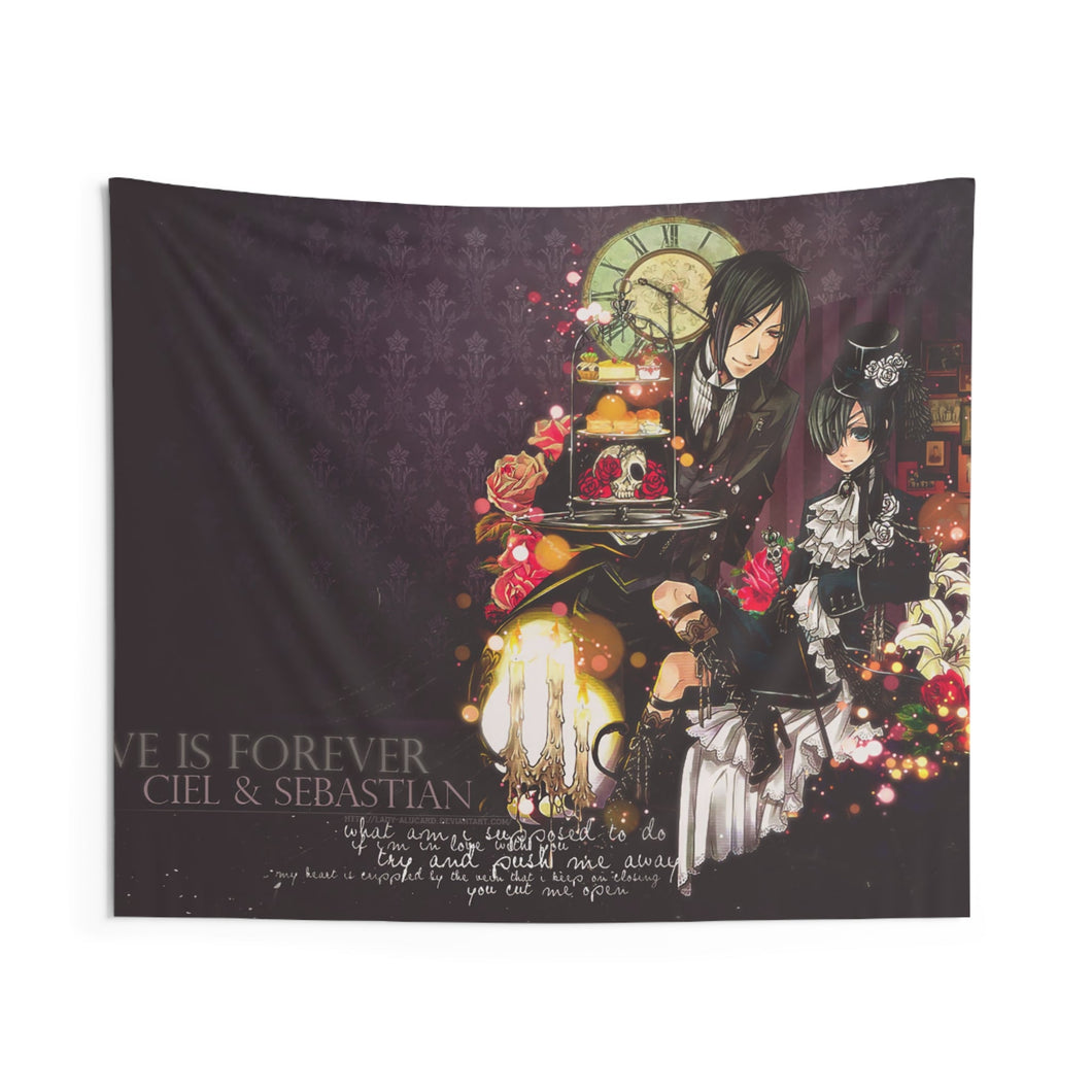 Black Butler Indoor Wall Tapestry