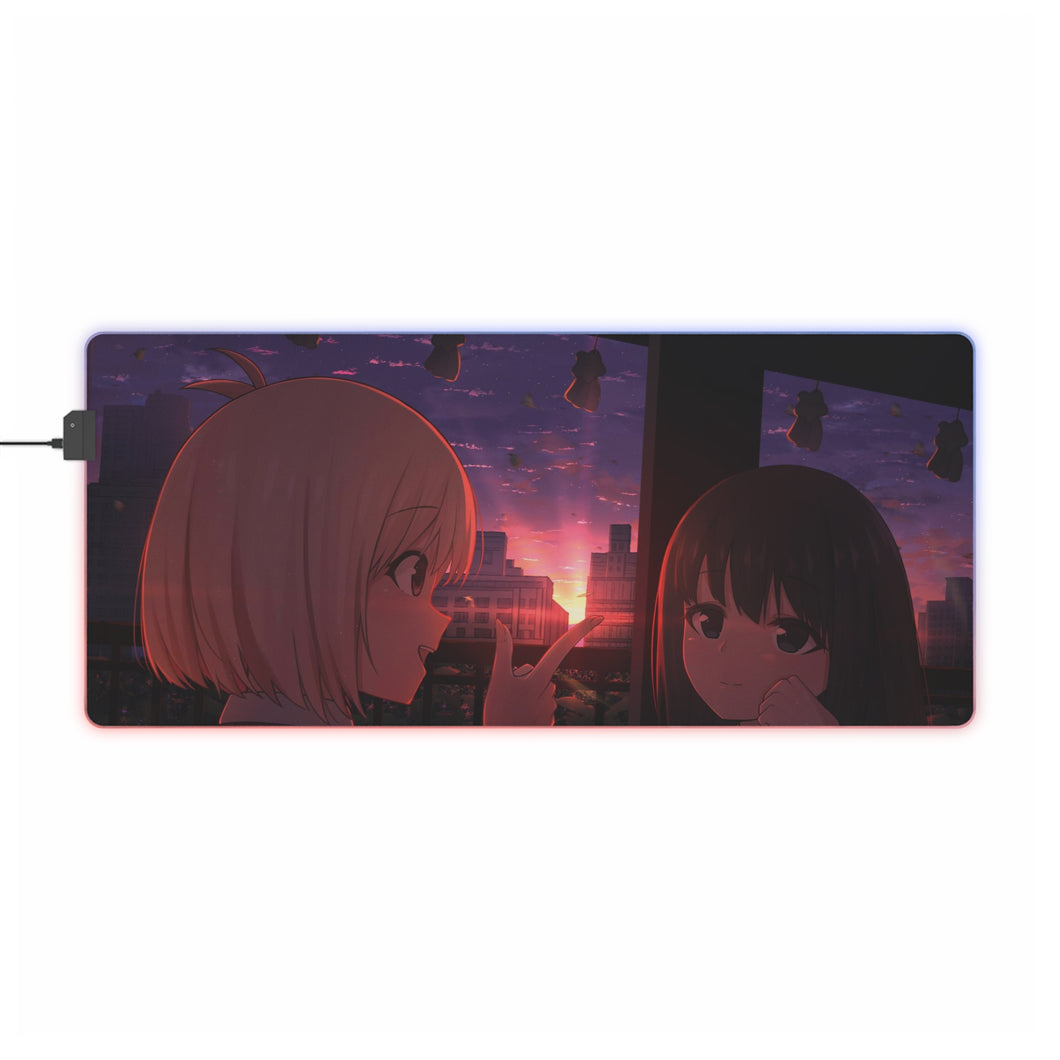 Lycoris Recoil Takina Inoue, Chisato Nishikigi RGB LED Mouse Pad (Desk Mat)
