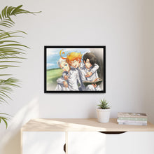 Load image into Gallery viewer, The Promised Neverland Ray, Norman, Emma Canvas Framed Art Print
