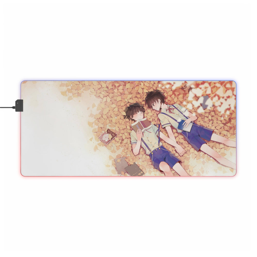 Mob Psycho 100 Shigeo Kageyama, Ritsu Kageyama RGB LED Mouse Pad (Desk Mat)