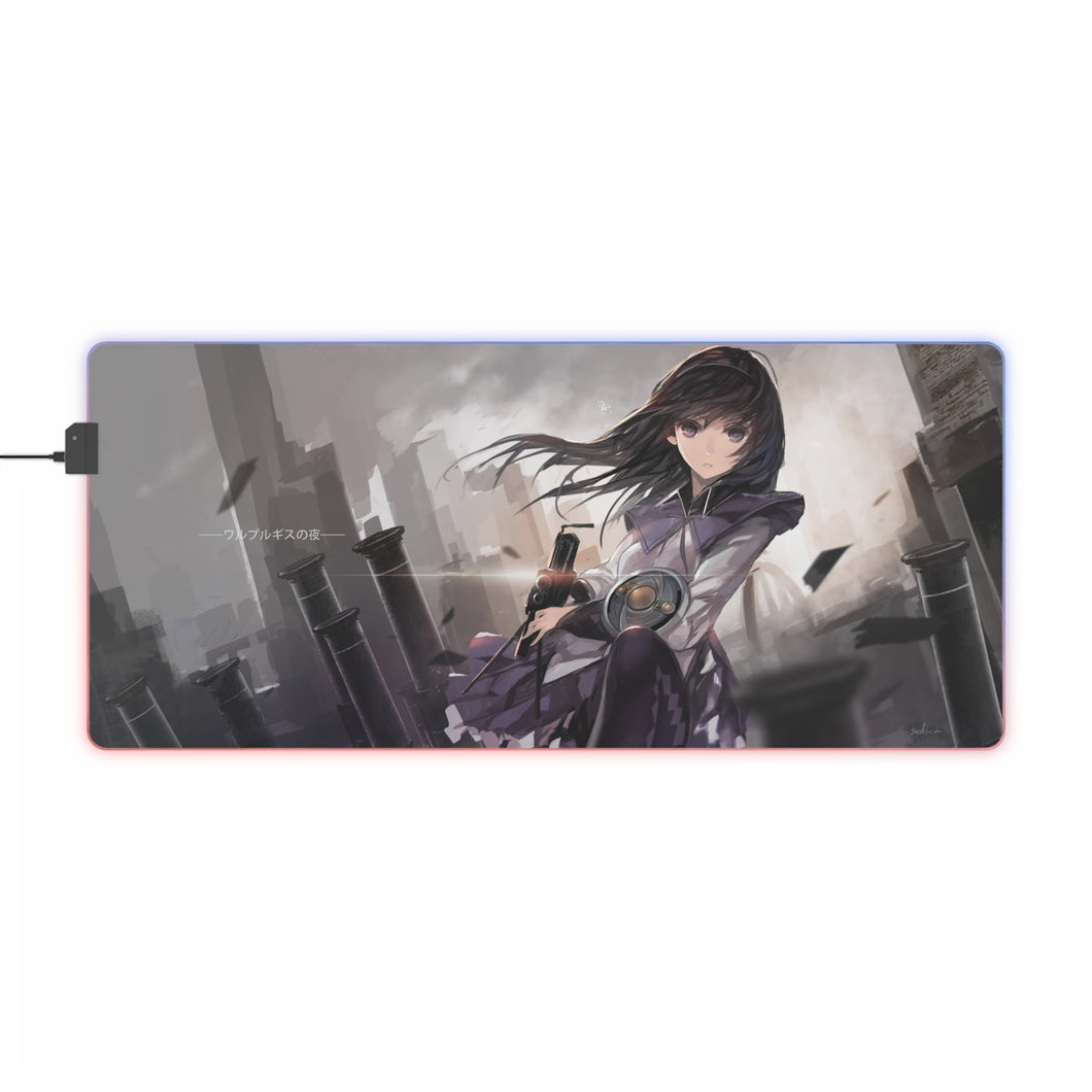Puella Magi Madoka Magica Homura Akemi RGB LED Mouse Pad (Desk Mat)