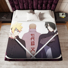 Load image into Gallery viewer, Boruto, Sasuke &amp; Naruto Sherpa Blanket
