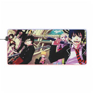 Blue Exorcist Rin Okumura, Yukio Okumura, Kuro, Shiemi Moriyama RGB LED Mouse Pad (Desk Mat)