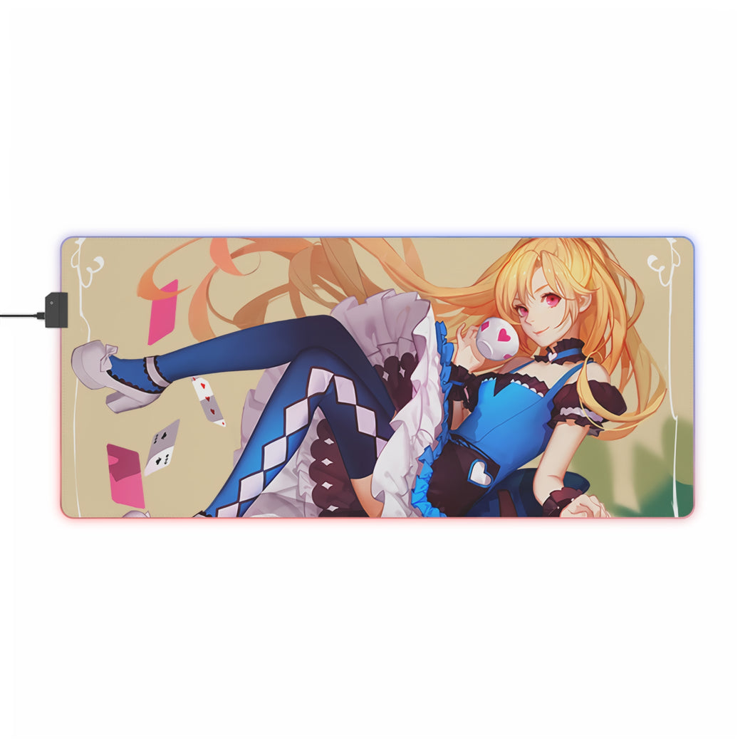 Anime Alice In Wonderland RGB LED Mouse Pad (Desk Mat)