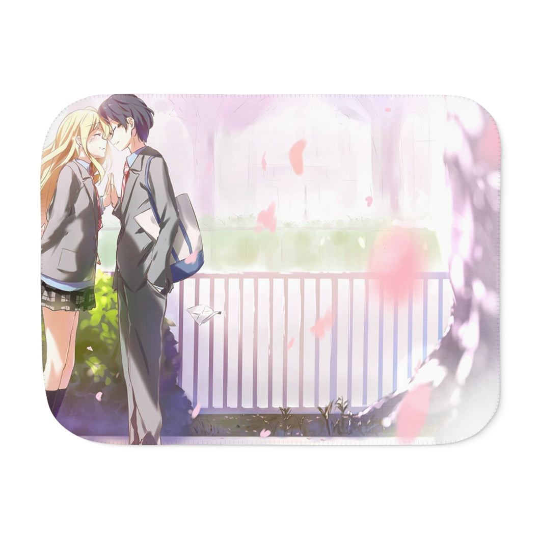 Anime Your Lie in April Sherpa Blanket