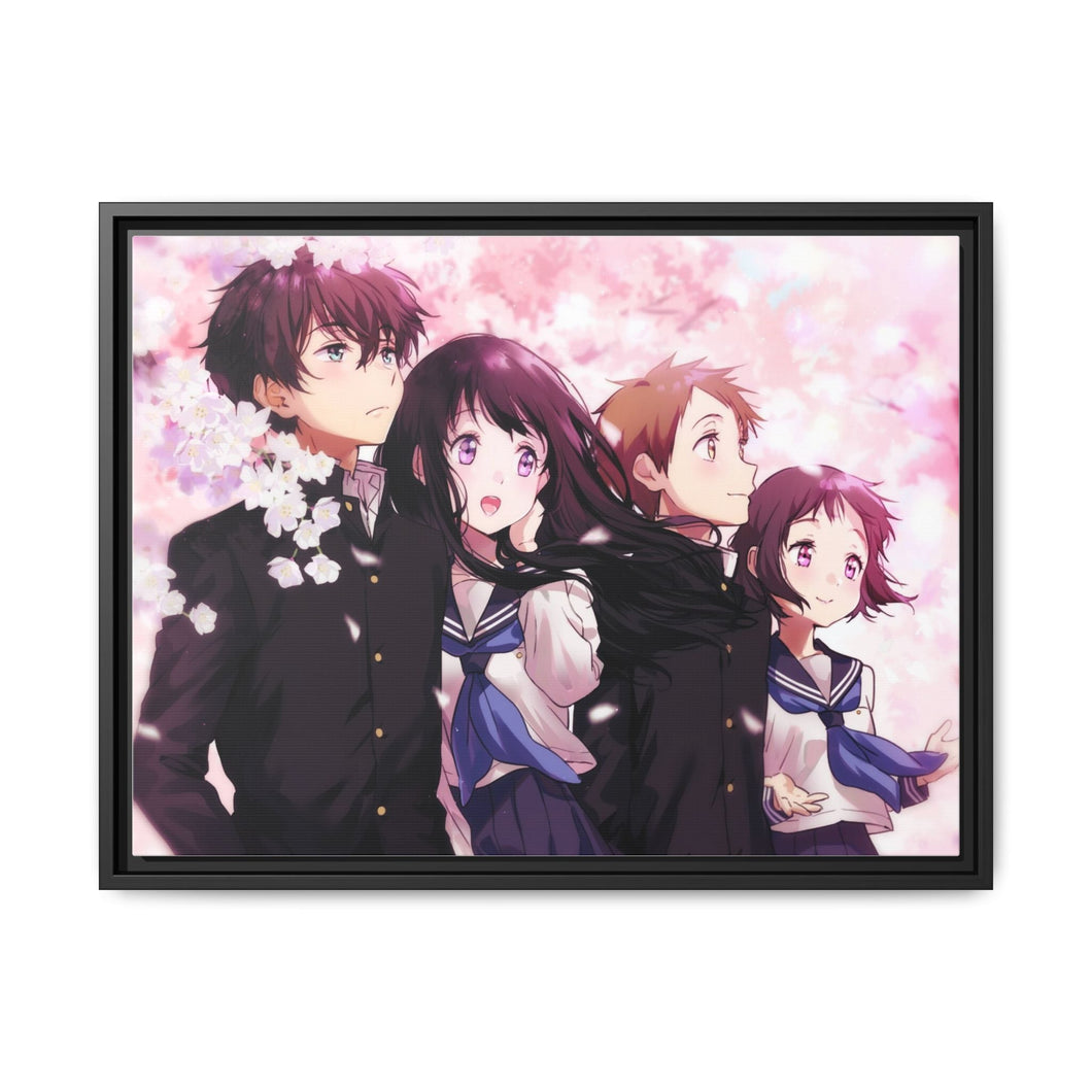 Hyouka Eru Chitanda, Satoshi Fukube, Mayaka Ibara Canvas Framed Art Print