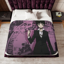 Load image into Gallery viewer, Akane Tsunemori-lets work hard Sherpa Blanket
