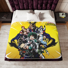 Load image into Gallery viewer, My Hero Academia Izuku Midoriya, Katsuki Bakugou, Tenya Iida, Shouta Aizawa, Tsuyu Asui Sherpa Blanket
