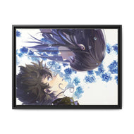 Eru Chitanda  And  Hōtarō Oreki Looking at each other Canvas Framed Art Print