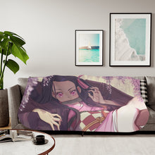 Load image into Gallery viewer, Nezuko Kamado Sherpa Blanket
