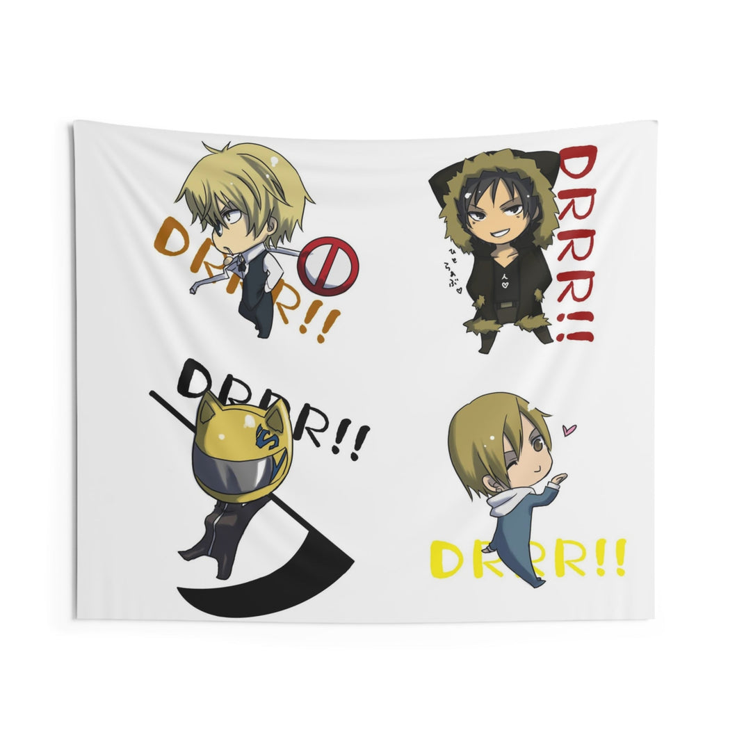 Durarara!! Izaya Orihara, Shizuo Heiwajima, Celty Sturluson, Masaomi Kida Indoor Wall Tapestry