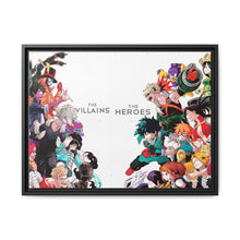 Load image into Gallery viewer, The Villains Vs The Heroes Canvas Framed Art Print
