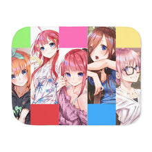 Load image into Gallery viewer, The Quintessential Quintuplets Miku Nakano, Itsuki Nakano, Nino Nakano, Yotsuba Nakano, Ichika Nakano Sherpa Blanket
