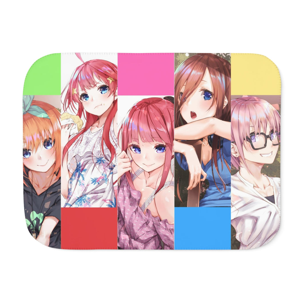 The Quintessential Quintuplets Miku Nakano, Itsuki Nakano, Nino Nakano, Yotsuba Nakano, Ichika Nakano Sherpa Blanket