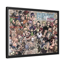 Load image into Gallery viewer, Fairy Tail Natsu Dragneel, Erza Scarlet, Lucy Heartfilia, Happy, Wendy Marvell Canvas Framed Art Print
