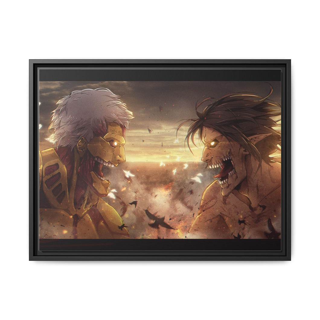 Anime Attack On Titan Canvas Framed Art Print