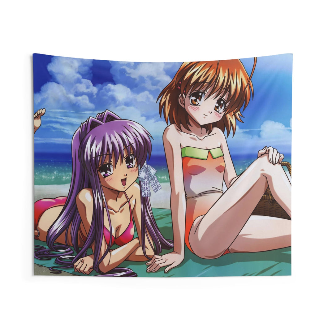 Clannad Nagisa Furukawa, Kyou Fujibayashi Indoor Wall Tapestry