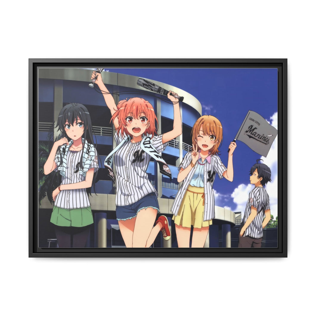 My Teen Romantic Comedy SNAFU Hachiman Hikigaya, Yukino Yukinoshita, Yui Yuigahama Canvas Framed Art Print
