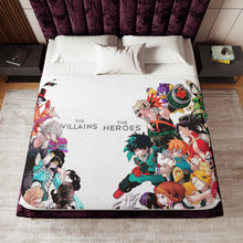 Load image into Gallery viewer, The Villains Vs The Heroes Sherpa Blanket
